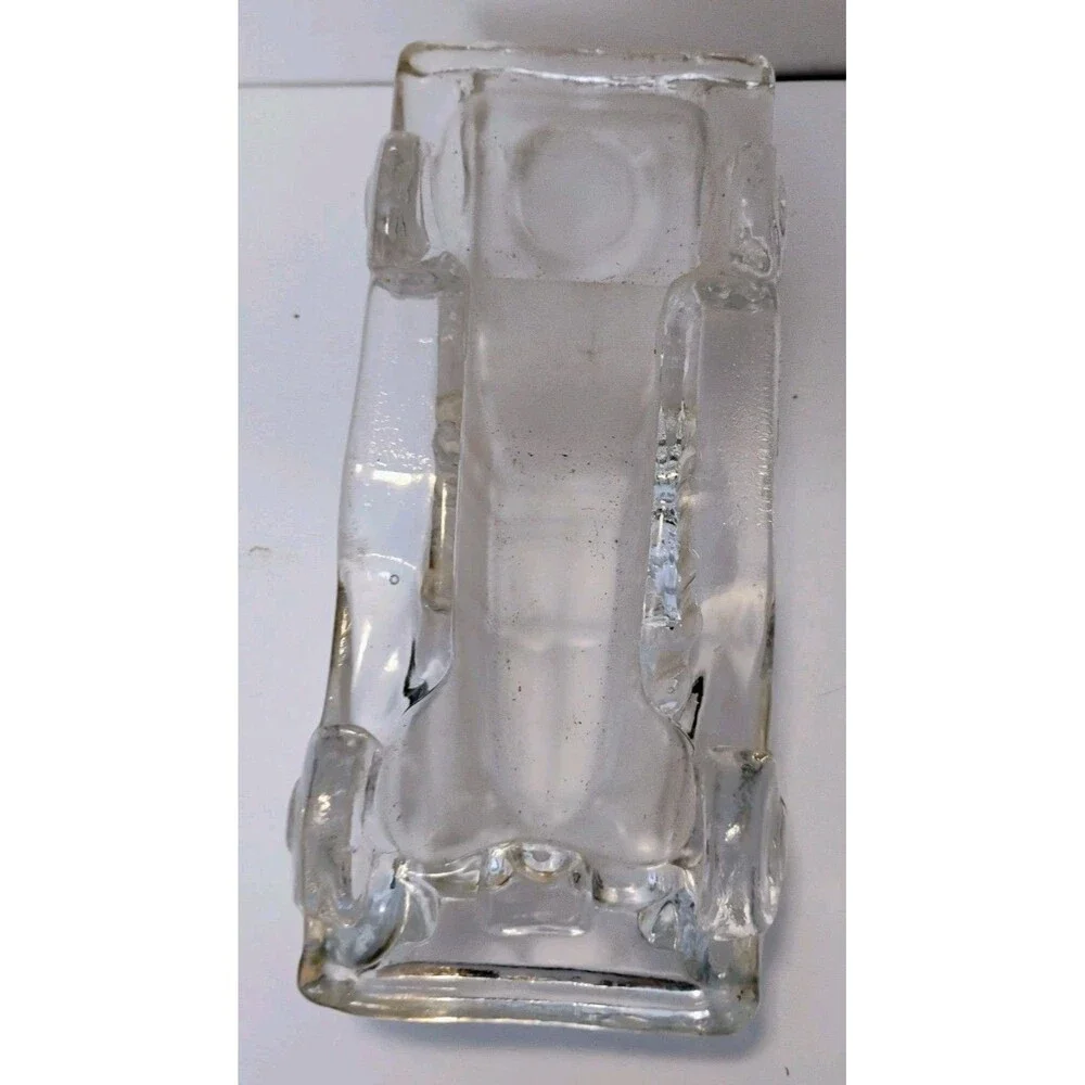 Vintage Clear Glass Mercedes Benz 500K Roadster Car Figurine Paperweight 6.5